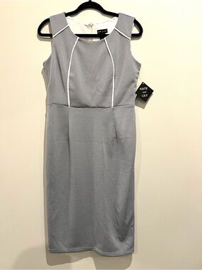 Kate and Lily Dusty Blue Sheath Dress New
